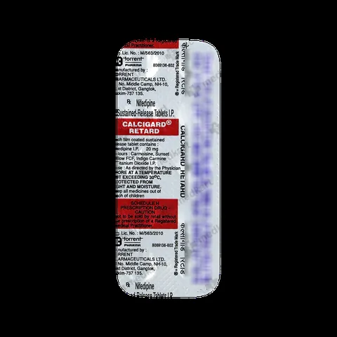 CALCIGARD RETARD 20MG TABLET 10'S