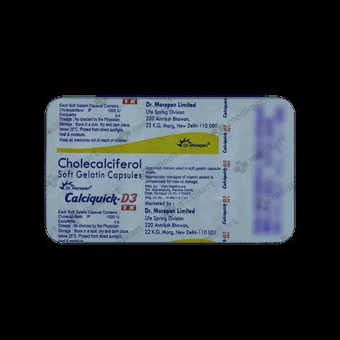 CALCIQUICK D3 1K CAPSULE 10'S