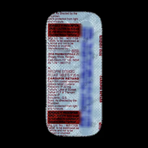 CARDIPIN RETARD TABLET 10'S