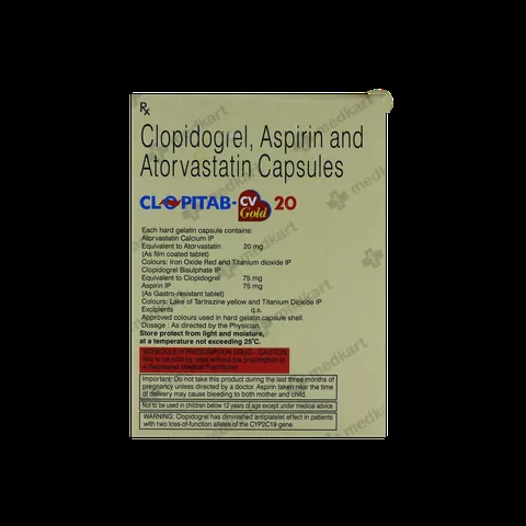 CLOPITAB CV GOLD 20MG TABLET 10'S