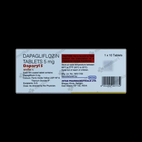 DAPARYL 5MG TABLET 10'S