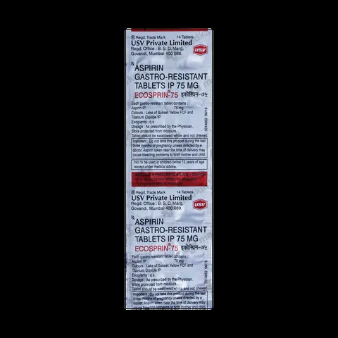 ECOSPRIN 75MG TABLET 14'S