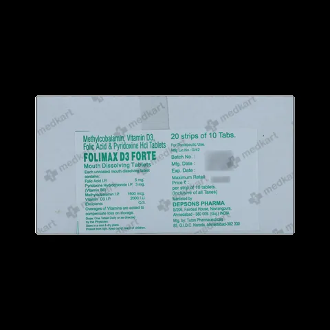 FOLIMAX D3 FORTE TABLET 10'S