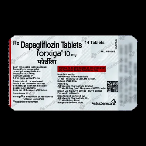 FORXIGA 10MG TABLET 14'S