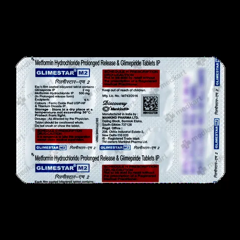 GLIMESTAR M 2MG TABLET 10'S