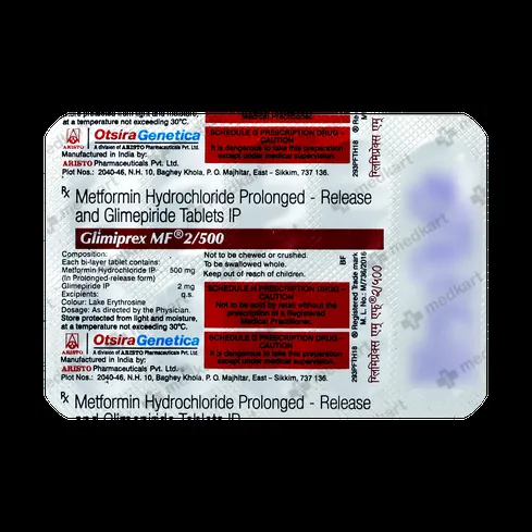 GLIMIPREX MF 2/500MG TABLET 10'S