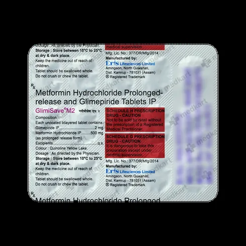 GLIMISAVE M 2MG TABLET 15'S