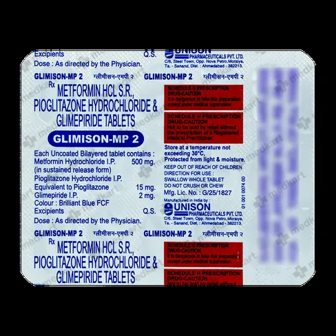 GLIMISON MP 2MG TABLET 15'S