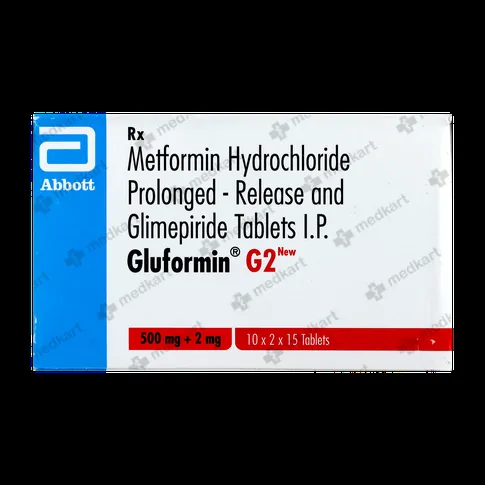 GLUFORMIN G 2MG TABLET 15'S