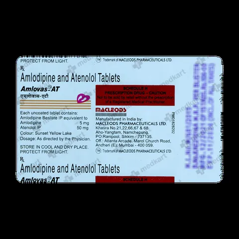 AMLOVAS AT 50MG TABLET 15'S