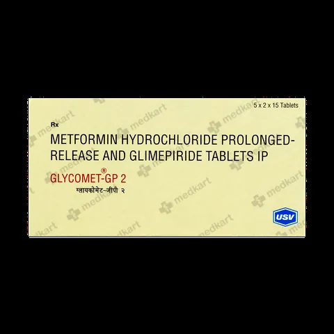 GLYCOMET GP 2MG TABLET 15'S
