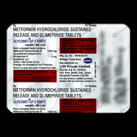 GLYCOMET GP 2MG FORTE TABLET 10'S