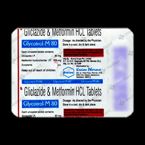 GLYCOTROL M 80MG TABLET 10'S