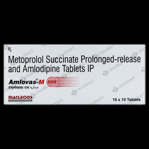 AMLOVAS M 5/50MG TABLET 10'S
