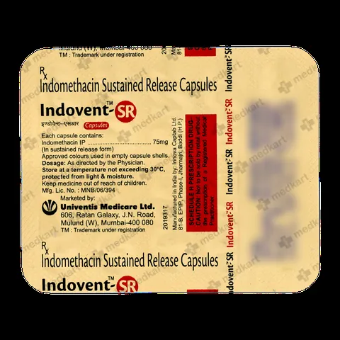 INDOVENT SR CAPSULE 10'S