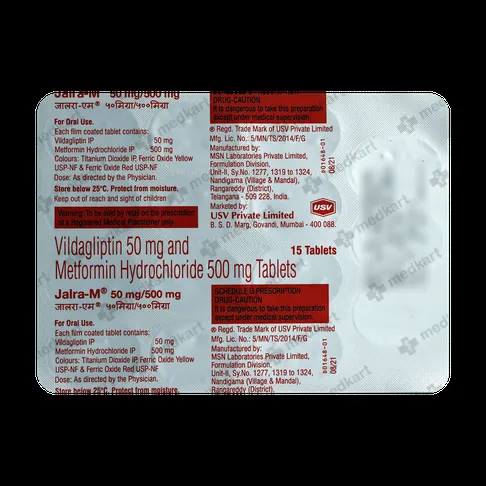 JALRA M 50/500MG TABLET 15'S