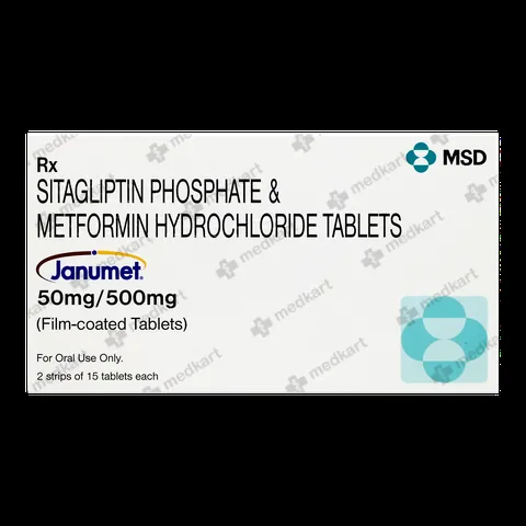 JANUMET 50/500MG TABLET 15'S