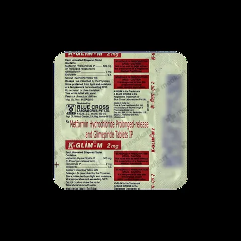 K GLIM M 2MG TABLET 15'S