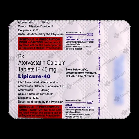 LIPICURE 40MG TABLET 15'S