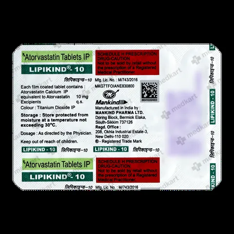 LIPIKIND 10MG TABLET 15'S
