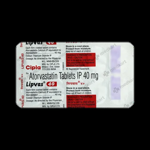 LIPVAS 40 TABLET 10'S