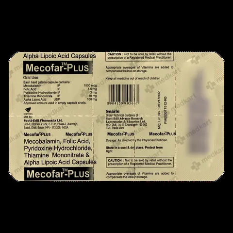 MECOFAR PLUS CAPSULE 10'S