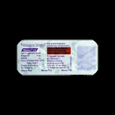 MIRTAZ 15MG TABLET 10'S