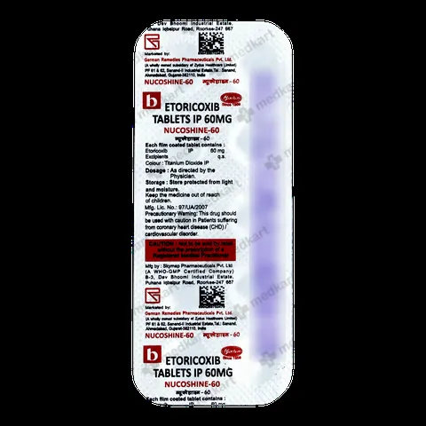 NUCOSHINE 60MG TABLET 10'S