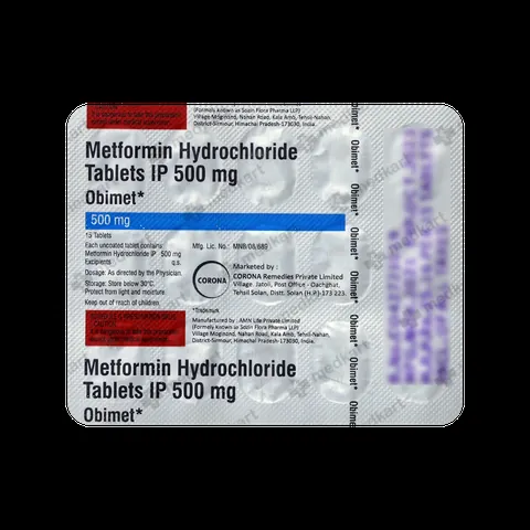 OBIMET 500MG TABLET 15'S