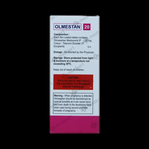OLMESTAN 20MG TABLET 10'S