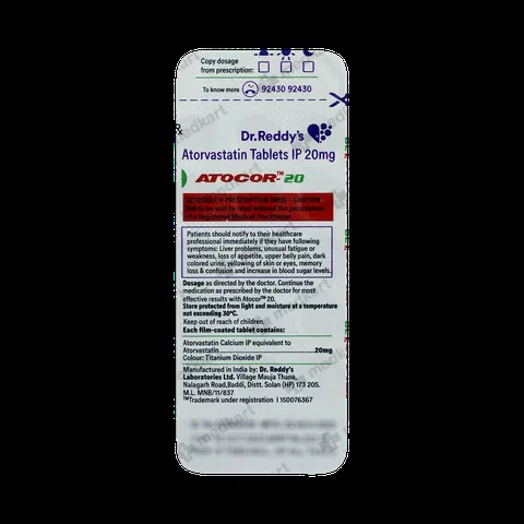 ATOCOR 20MG TABLET 15'S